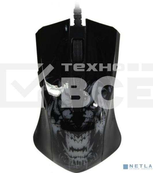 Мышь проводная Qumo Rampage M49 черный, 3200 dpi, USB, кнопки - 6