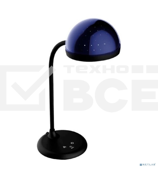 Светильник настольный Camelion KD-828 C02 черный LED (Свет.наст,6.5Вт,230В,360лм,сенс.,рег.ярк,CCT,RGb-ночник'Звезд. небо')