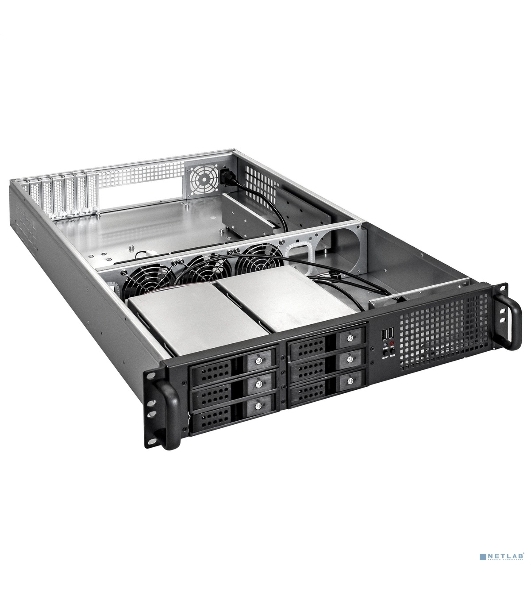 Серверный корпус ExeGate Pro 2U660-HS06 (RM 19', высота 2U, глубина 660, Redundant БП 2x1000W, 6xHotSwap, USB)