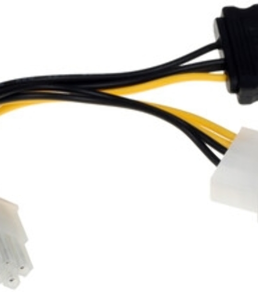 Разветвитель питания Cablexpert CC-PSU-82, Molex+SATA->PCI-Express 8pin, для подключения в/к PCI-Е (8pin) к б/п ATX