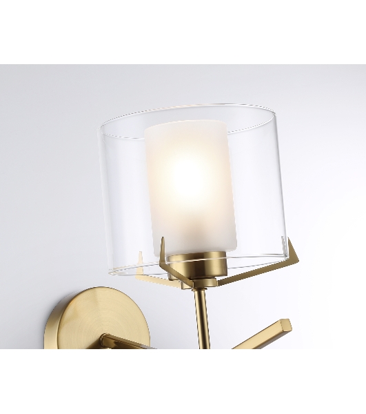 Настенный светильник Ambrella light LH57010 BS/FR латунь/белый матовый E14 max 40W 280*150*220