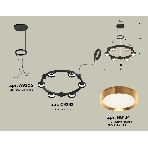 Светильник Ambrella light XR92051102/6 SBK/PYG черный песок/золото желтое полированное GX53 (A9205, C9232, N8124), фото4