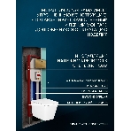 Комплект BAU 6 в 1: рамная инсталляция, унитаз подвесной безободковый вихревой Bau Stil Hurricane, быстросъемное тонкое сиденье дюропласт микролифт, кнопка смыва BAU Stil, бронза, фото 1
