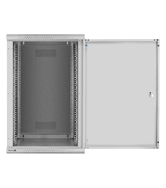 Шкаф телекоммуникационный 19' настенный 18U ExeGate EC-WM-18U.600.M.GREY (19”, 18U, 600x600x901mm (ШхГхВ), передняя дверь металл, съемные боковые панели, пыле- и влагозащита IP23, светло-серый RAL 7035)