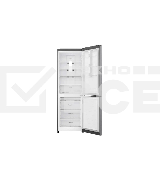 Холодильник LG GA-B419SLGL графит двухкамерный 223/79л морозилка снизу, No Frost