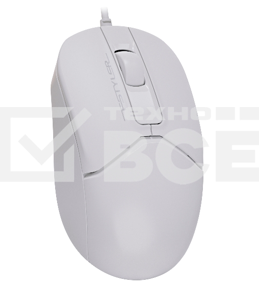 Мышь проводная A4Tech Fstyler FM12S белый, 1200 dpi, USB, кнопки - 3