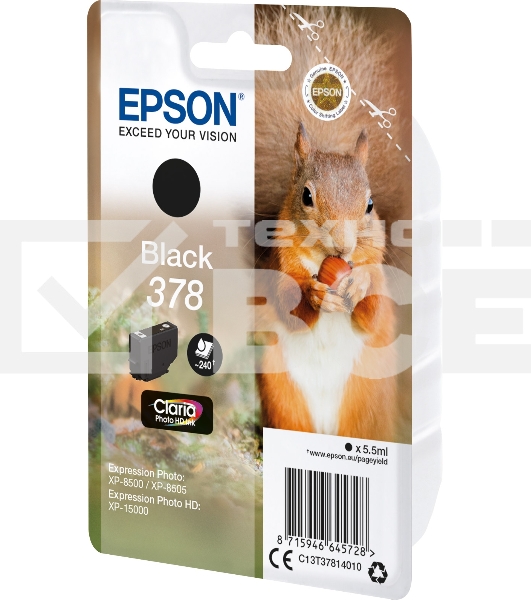 Картридж струйный Singlepack Black 378 Claria Photo HD Ink