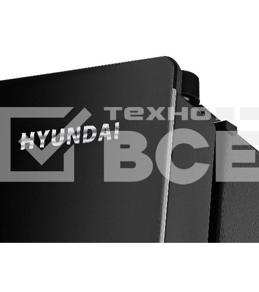 Холодильник Hyundai CS6503FV черное стекло двухкамерный инвертер 407/205л морозилка сбоку