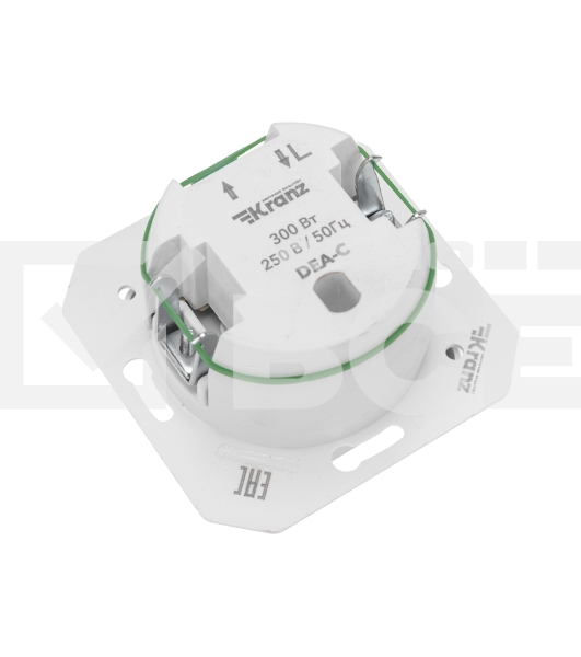 Светорегулятор KRANZ DEA 300Вт с/у мех. Бел (1/10/100)