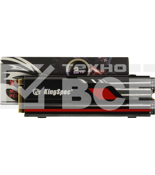 Накопитель SSD KingSpec XG7000-2TB PRO, 2Tb, M.2 2280, PCIe 4.0 x4, NVMe, R/W 7400/6600, с радиатором