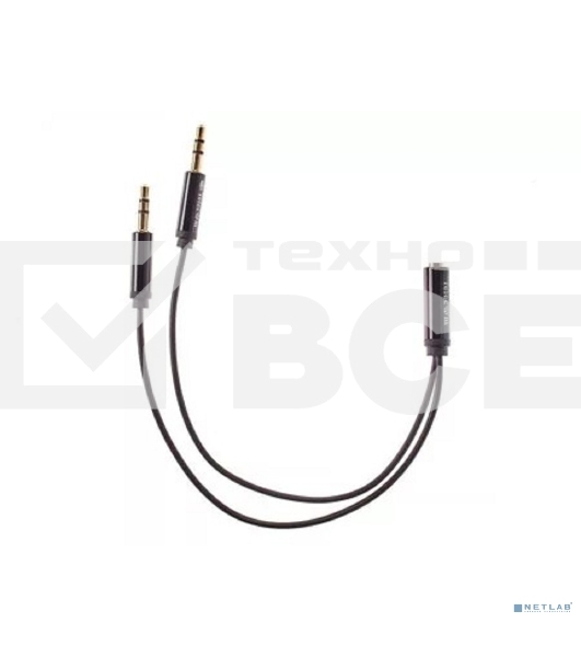 Кабель-адаптер  2*3.5ST(M)/3.5 ST(F), 0.2м, Telecom PRO <TAV205M-0.2M>