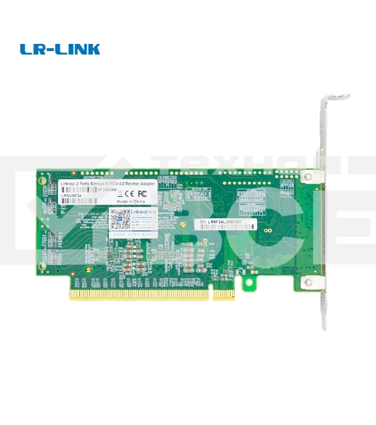 Адаптер для SSD PCIe x16 to Two SlimSAS SFF-8654 8i Retimer Adapter