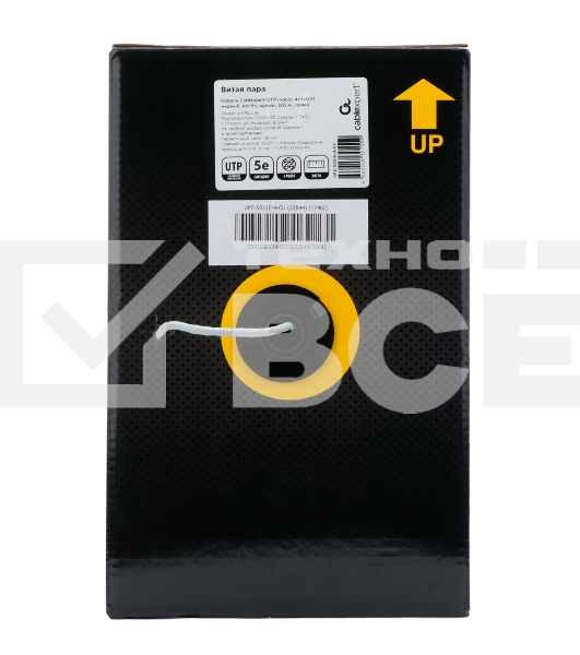 Кабель Cablexpert Россия, UPC-5051E-4-CU, UTP indoor 4x2x0.51, медный, кат.5e, однож., 305м, box, серый
