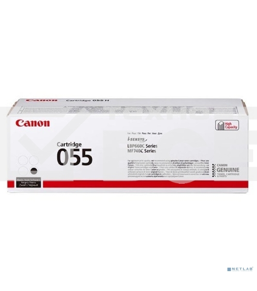 Картридж лазерный Canon 055 BK (3016C002) черный (2300 стр.) для Canon i-SENSYS серий MF740, LBP660
