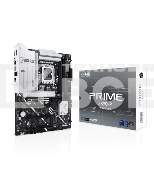Материнская плата ASUS PRIME Z890-P, LGA 1851, Intel Z890, 4xDDR5, 4xSATA, 4xM.2, 1xPCIe 5.0 x16, 2xPCIe 4.0 x4, 1xPCIe 4.0 x1, 1xHDMI, 1xDP, 1xUSB-C (видеовыход), 1x 2.5Gb LAN, 4xUSB-A 2.0, 2xUSB-A 3.2 Gen 1, 1xUSB-A 3.2 Gen 2, 1xUSB-C 3.2 Gen 2x2, 3x3.5
