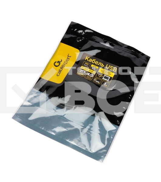 Кабель USB2.0 Cablexpert СС-USB2.0-240W-1M Type-C/Type-C, 5А, 240Вт, PD3.1/QC4.0, медь, 1м, черный, пакет