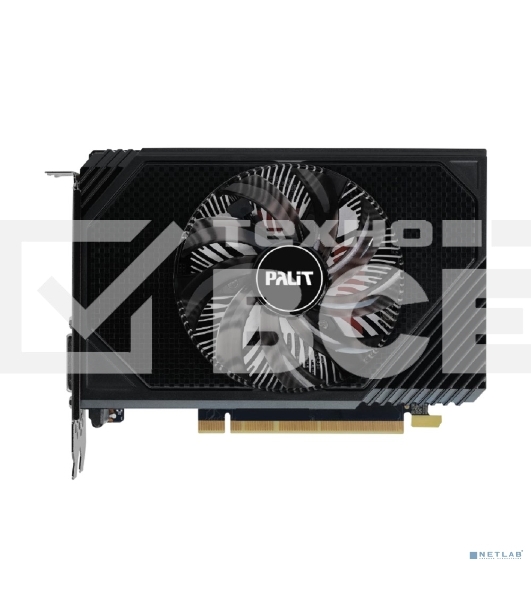 Видеокарта Palit RTX3050 STORMX OC 6Gb NVIDIA GeForce RTX 3050 6Gb PCI-E 4.0 96bit GDDR6 1042/14000 DVIx1 HDMIx1 DPx1 HDCP Ret