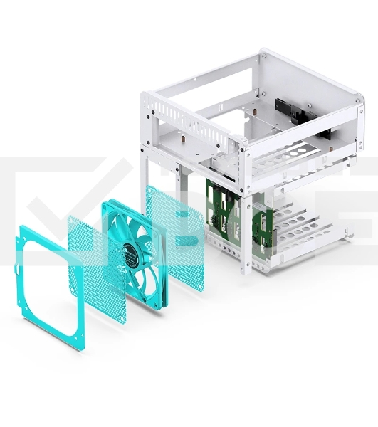 Корпус без блока питания Case JONSBO N2, Mini-Tower, 1x120mm, 1xUSB-A 3.0 + 1xUSB-C 3.2, SFX PSU Support, mITX White