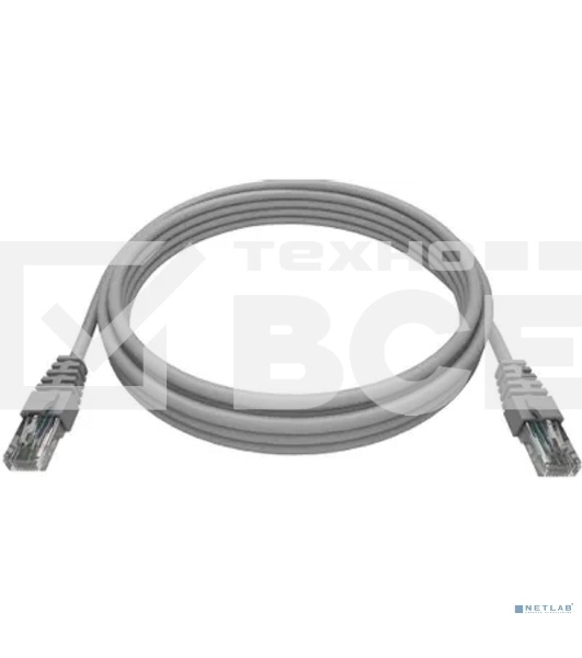 Патч-корд NTSS NTSS-PC-UTP-RJ45-5e-2.0-LSZH-GY NTSS-PC-UTP-RJ45-5E-2.0-LSZH UTP RJ-45 вил.-вилка RJ-45 cat.5e 2м серый LSZH (уп.:1шт) 26AWG