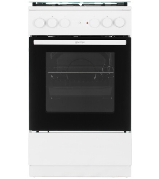 Плита комбинированная Gorenje GK5A21WH белый, конфорок 4 газовых, духовка 68 л, 50 см x 85 см x 59.4 см