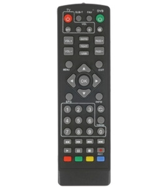 Универсальный пульт дистанционного управления Rexant для DVB-T2 (RX-DVB-014)