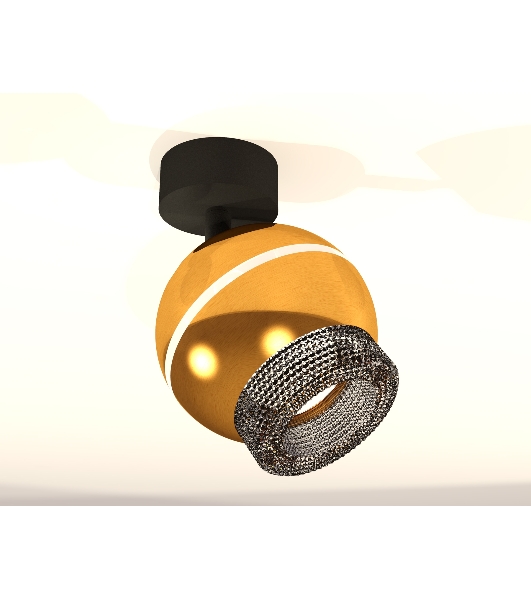Комплект поворотного светильника Ambrella light XM1105011 PYG/SBK/BK золото желтое полированное/черный песок/тонированный MR16 GU5.3 LED 3W 4200K
