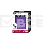 Внешний HDD 2.5' Transcend StoreJet 25H3, 4TB, USB 3.2 Gen 1 Type-A, 5400 rpm, фиолетовый, фото 1