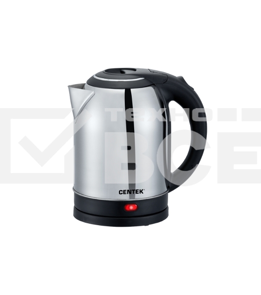 Чайник Centek CT-0037 (матовый) металл 2,0л, 2200W, большой объём, хромированная вставка