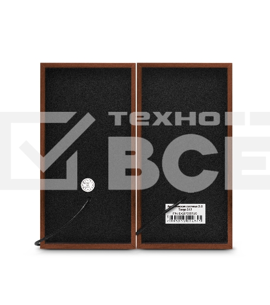 Акустическая система 2.0 ExeGate EX287058RUS Tango 312 (питание USB, 2х3Вт (6 Вт RMS), 80-20000Гц, светлое дерево)