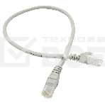 Патч-корд Buro Basic UTP 4 пары cat6 CCA molded 0.5м серый RJ-45 (m)-RJ-45 (m), фото 1