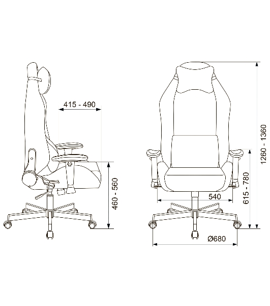 Кресло игровое Knight T1 молочный экомех с подголов. крестовина металл
