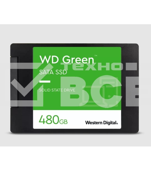 Накопитель SSD WD Green WDS480G3G0A, 480GB, SATA III, 2.5