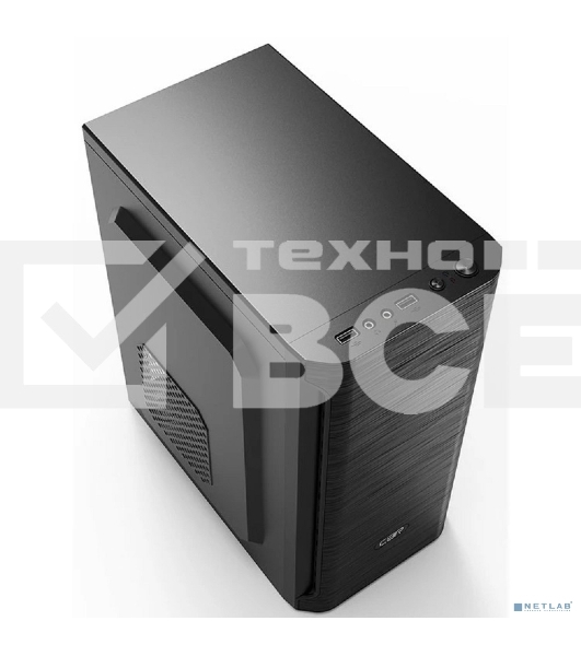 Компьютерный корпус CBR PCC-MATX-MX10-450W2 Компьютерный корпус mATX Minitower MX10, c БП PSU-ATX450-08EC (450W/80mm), 2*USB 2.0, HD Audio+Mic, Black