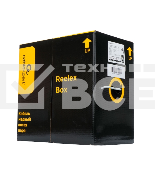 Кабель Cablexpert Россия, UPC-5051E-4-CU, UTP indoor 4x2x0.51, медный, кат.5e, однож., 305м, box, серый