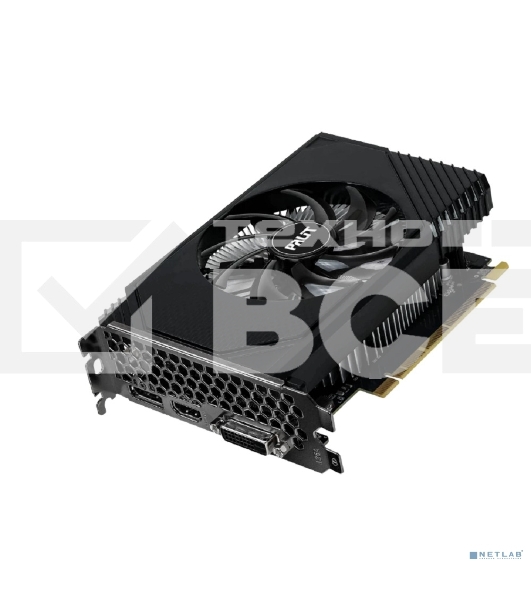 Видеокарта Palit RTX3050 STORMX OC 6Gb NVIDIA GeForce RTX 3050 6Gb PCI-E 4.0 96bit GDDR6 1042/14000 DVIx1 HDMIx1 DPx1 HDCP Ret