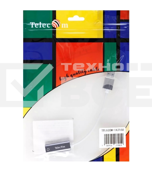 Переходник аудио USB2.0(M)-->3.5мм F (гнездо) Telecom  0.1м