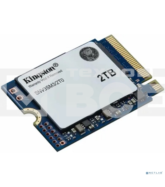 Накопитель SSD Kingston NV3, 2000Gb, M.2(22x30мм), NVMe, PCIe 4.0 x4, 3D TLC, R/W 6000/5000Mb/s, TbW 640, DWPD 0.2 (60 мес)