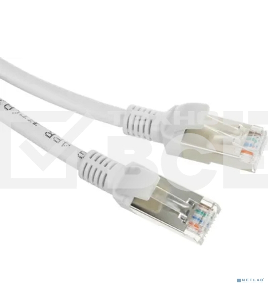 Патч-корд NTSS 2*RJ45/8P8C, T568B UTP 5e кат. литой 0.5 метра, LSZH, серый
