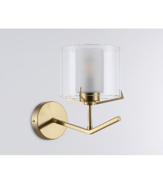 Настенный светильник Ambrella light LH57010 BS/FR латунь/белый матовый E14 max 40W 280*150*220