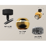 Комплект поворотного светильника Ambrella light XM1105011 PYG/SBK/BK золото желтое полированное/черный песок/тонированный MR16 GU5.3 LED 3W 4200K, фото 1