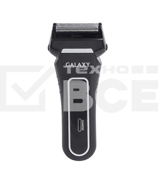Электробритва Galaxy Line GL 4200, черный, аккумуляторная, сетки из ультратонкой японской стали, два независимых подвижных лезвия, плавающая головка, возможность промывки блока ножей и сеток, встроенный триммер для подравнивания висков, индикатор заряда, реверсная работа ножей, время непрерывной работы 45мин, дополнительный режущий блок и сетка в комплекте, щетка для чистки