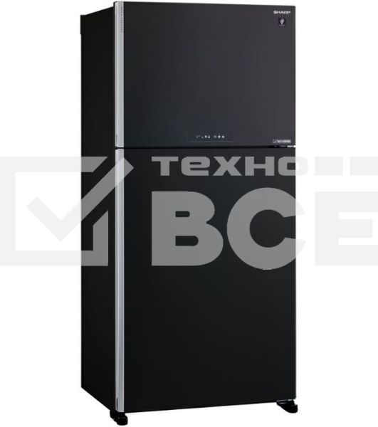 Холодильник Sharp SJ-XG60PMBK черный двухкамерный 422/178 л морозилка сверху, No Frost