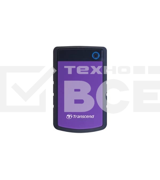 Внешний HDD 2.5' Transcend StoreJet 25H3, 4TB, USB 3.2 Gen 1 Type-A, 5400 rpm, фиолетовый