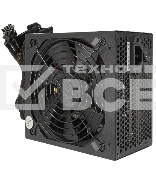 Блок питания CROWN CM-PS450W PRO (ATX, 450W, 80 PLUS SILVER 89%, APFC 20+4in 500мм, длина корпуса 140мм, FAN120, SATA*6, PATA*6, 4+4pin, 6+2pin PCI-E*4, кабель 1.2м, картонная упаковка)