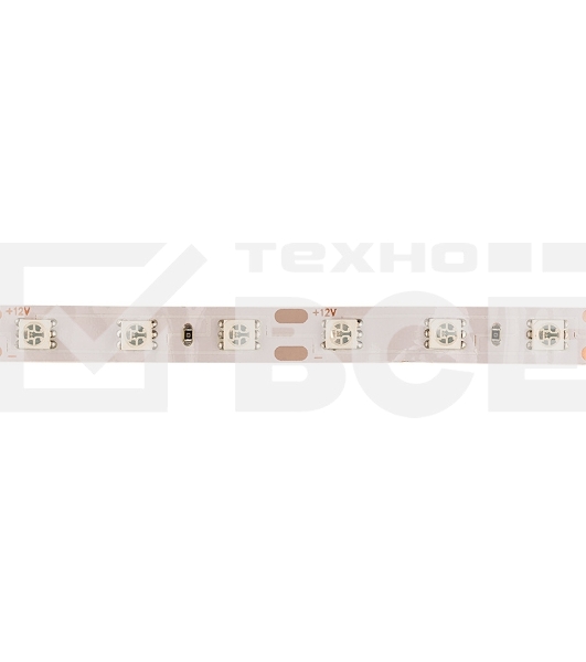 Лента LED открытая, 10 мм, IP23, SMD 5050, 60 LED/m, 12 V, цвет свечения желтый