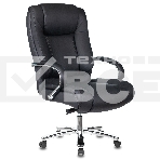 Кресло руководителя Бюрократ T-9925SL/BLACK черный, кожа, крестовина хром, фото5