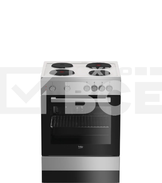 Плита электрическая Beko FSE66000GS черный, конфорок 4 шт, духовка 66 л, 60 см x 85 см x 60 см