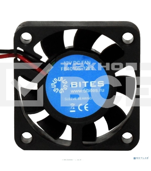 Вентилятор  для корпуса 5bites FB4010S-12L2 черный 40мм 5000rpm 22db 2-pin
