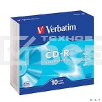 Диск CD-R Verbatim 700Mb 52x Slim case (10шт) (43415), фото3