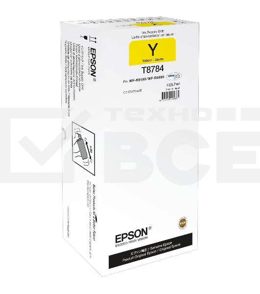 Картридж струйный Epson C13T878440 желтый (50000 стр. 425.7 мл) для WorkForce WF-R5190DTW WF-R5190, WF-R5690DTWF WF-R5690